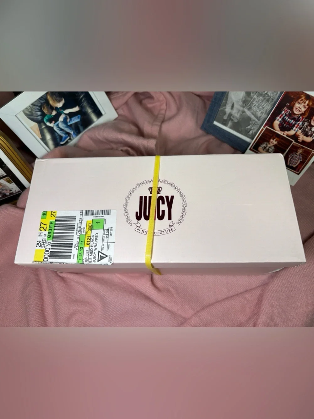 Juicy by Juicy Couture Black Faux Fur Slide Sandals New in Box W8.5 - Picture 9 of 13